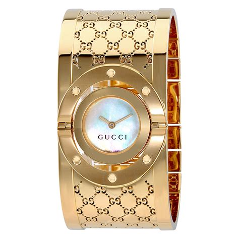 gucci twirl ladies bangle watch|gucci women's watches clearance.